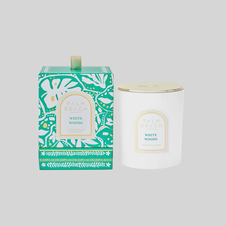 Palm Beach Collection 420G Standard Candle - White Wood