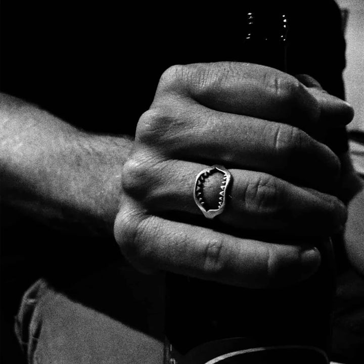 Sue The Boy Sterling Silver Men's Jaws Ring