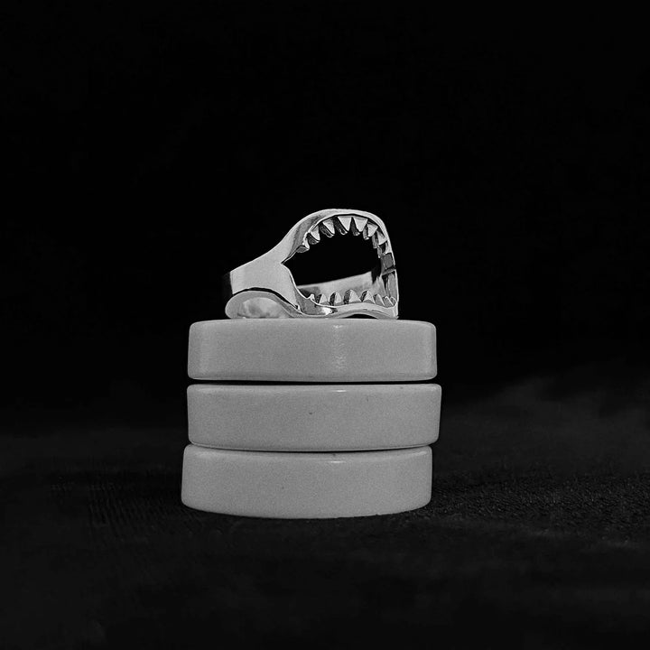 Sue The Boy Sterling Silver Men's Jaws Ring