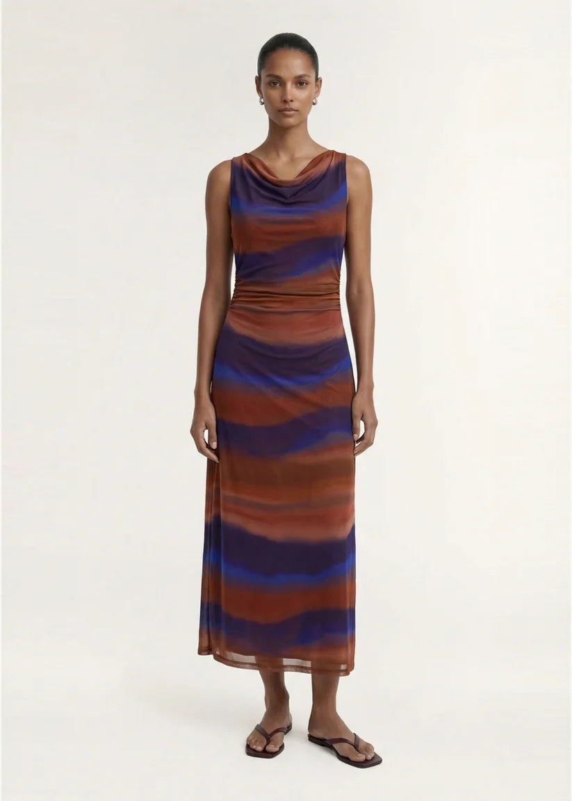Staple The Label Vista Mesh Midi Dress - Ombre