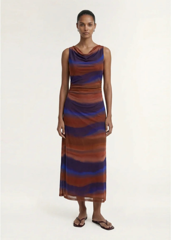 Staple The Label Vista Mesh Midi Dress - Ombre