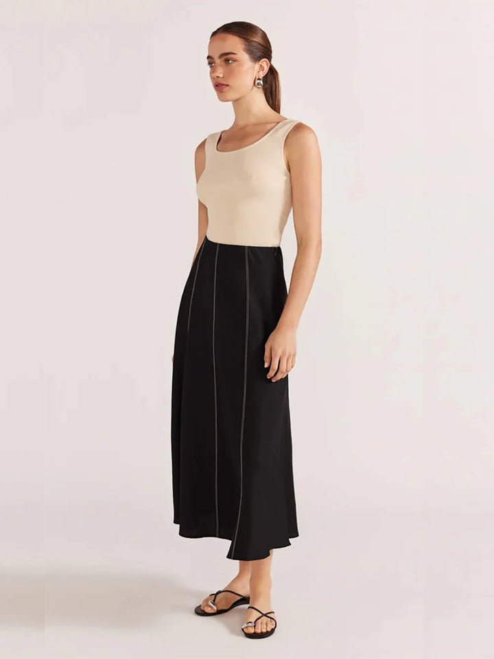 Staple The Label Theory Midi Skirt- Black