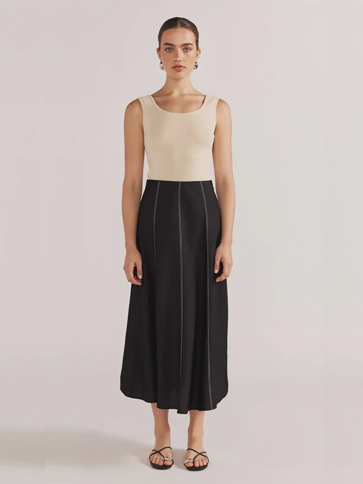 Staple The Label Theory Midi Skirt- Black