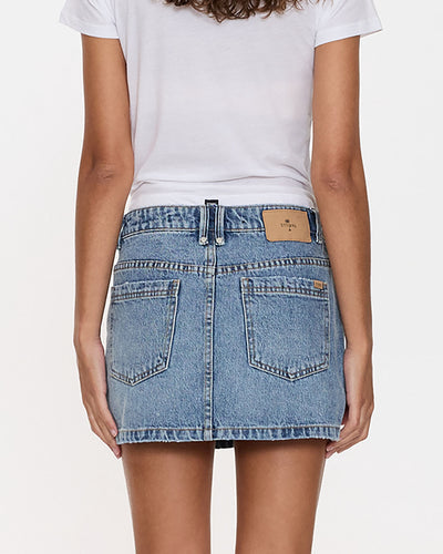 Thrills Sophie Mid Rise Mini Skirt-Rustic Fade