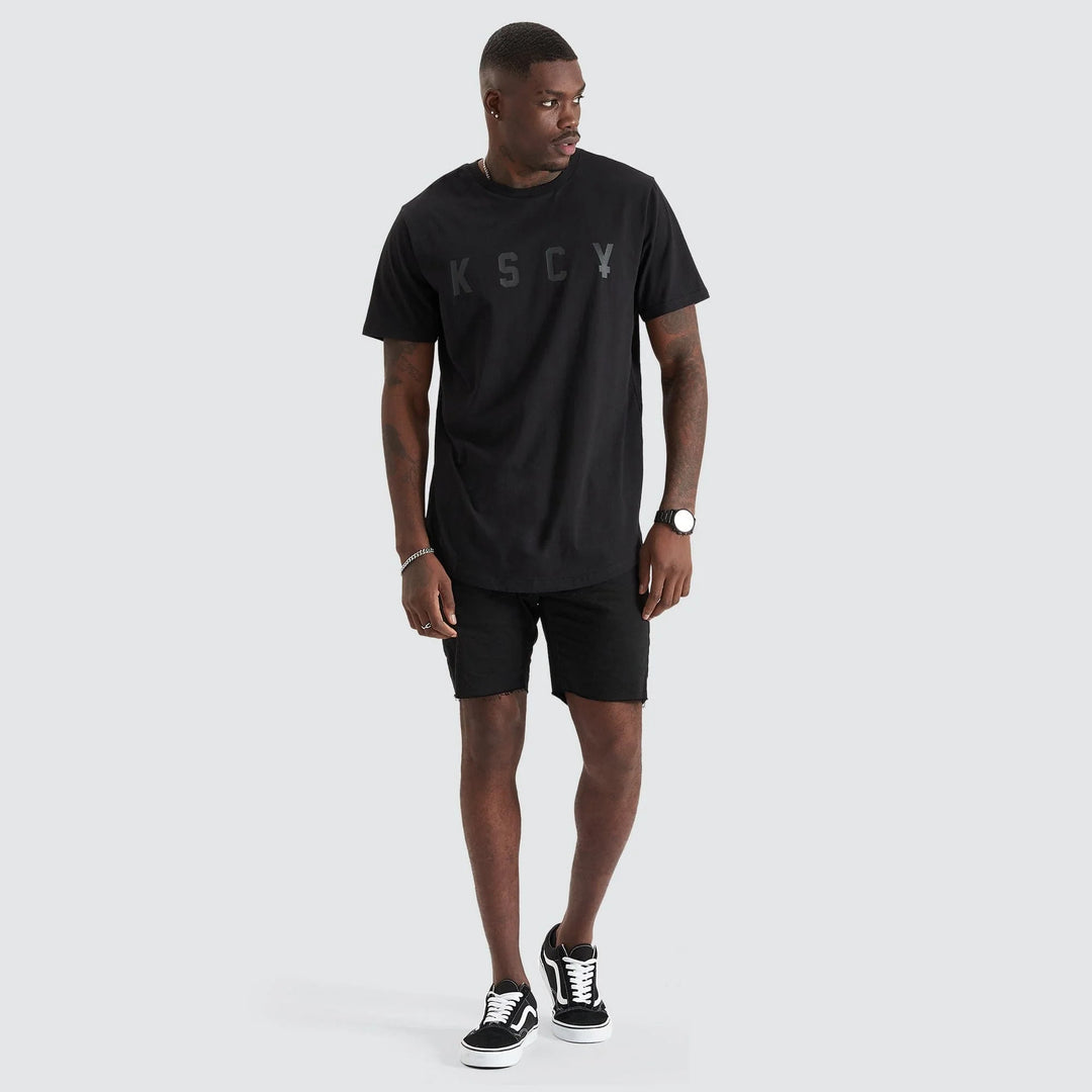 Kiss Chacey Trained Dual Curved Tee- Jet Black