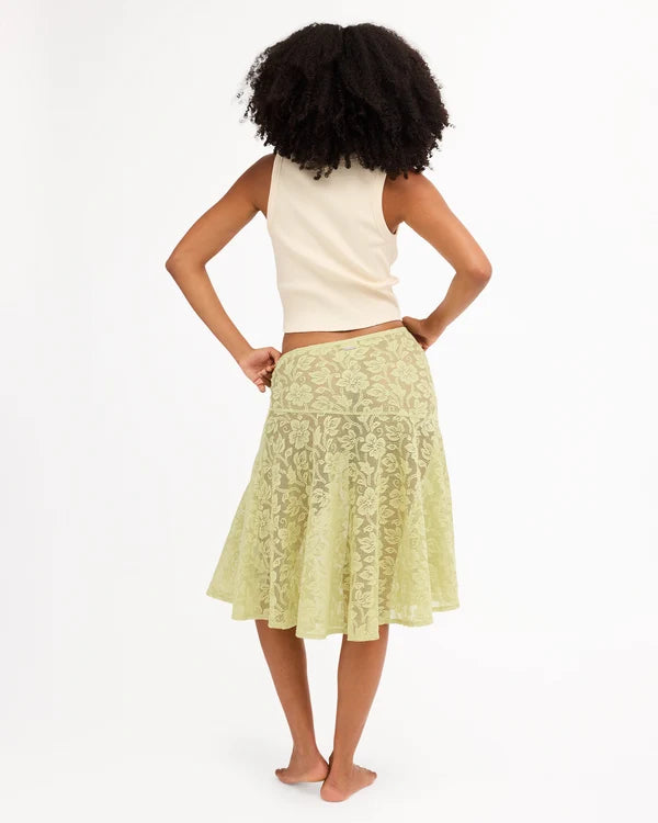 Billabong Paisley Lace Skirt - Smoke Green