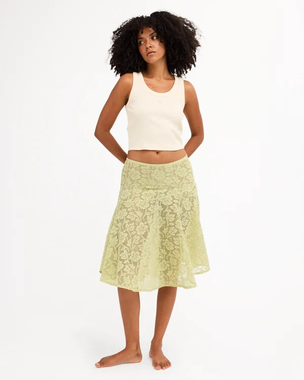 Billabong Paisley Lace Skirt - Smoke Green