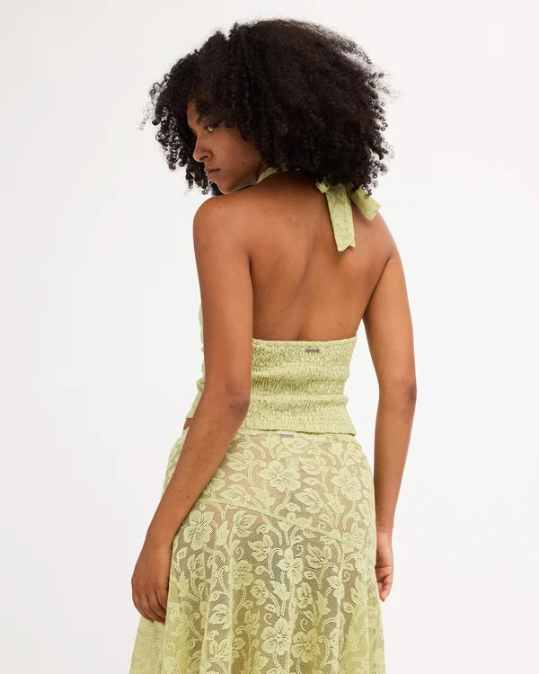 Billabong Paisley Lace Top - Smoke Green