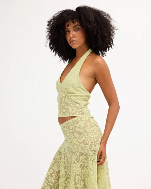 Billabong Paisley Lace Top - Smoke Green