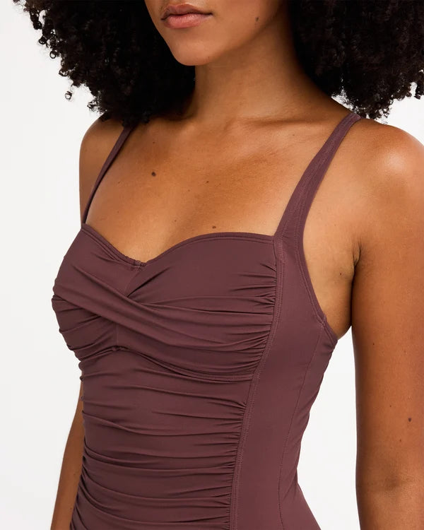 Billabong Sol Searcher Wrap One Piece Swimsuit - Teak