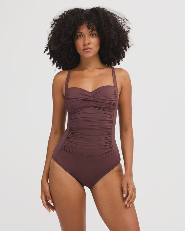 Billabong Sol Searcher Wrap One Piece Swimsuit - Teak