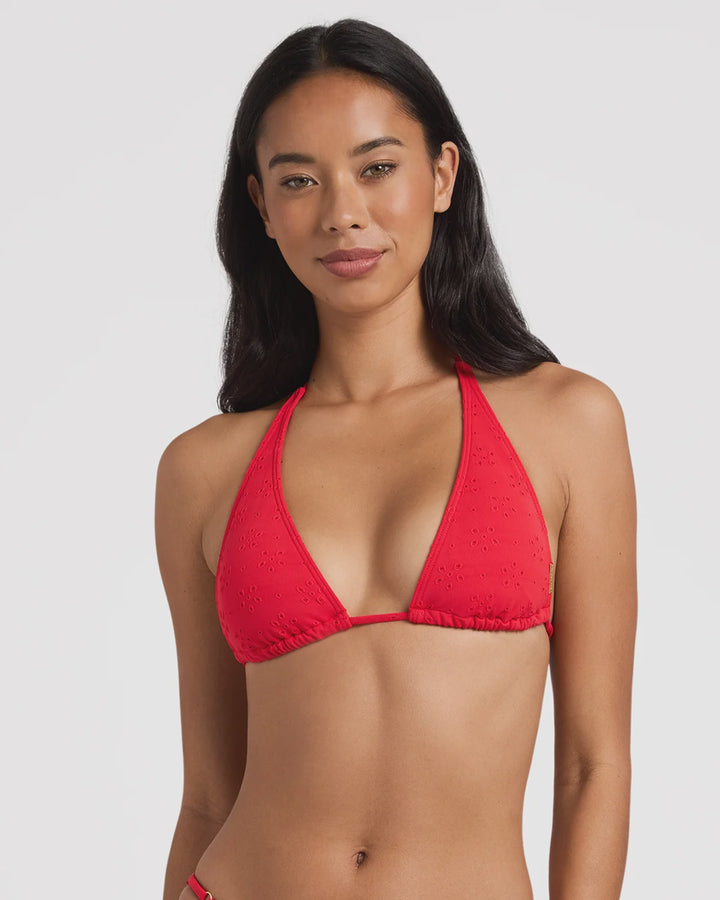 Billabong Simply Sweet Sumi Halter Bikini Top - Hibiscus