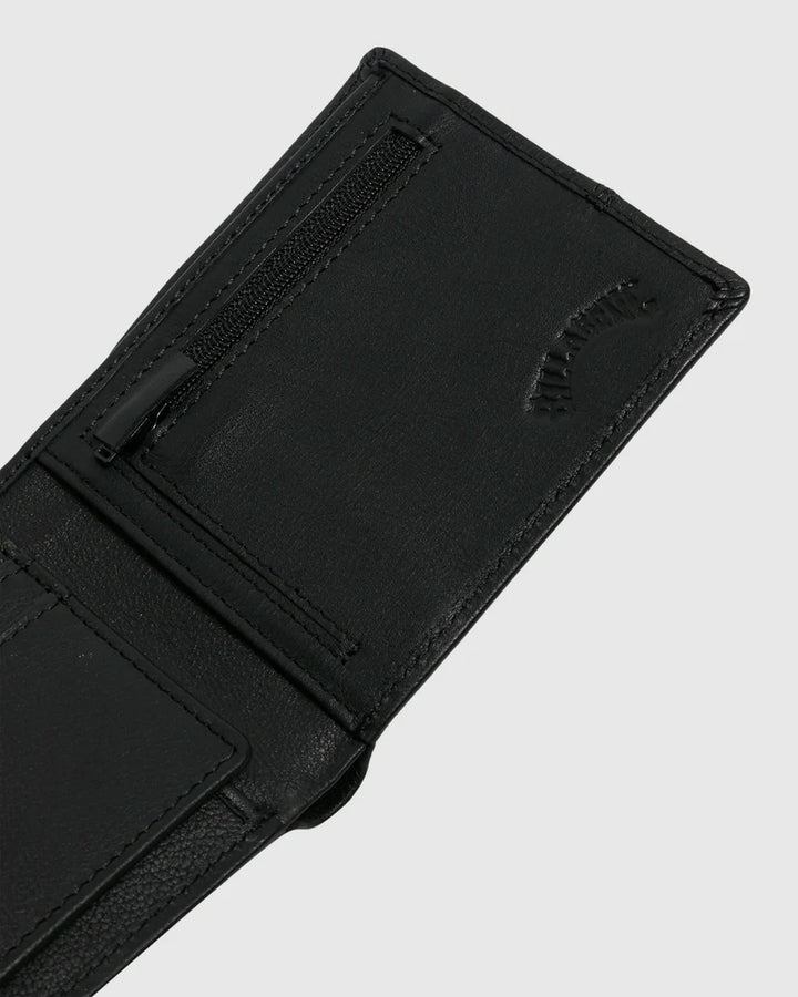 Billabong Dimension 2 in 1 Leather Wallet-Black