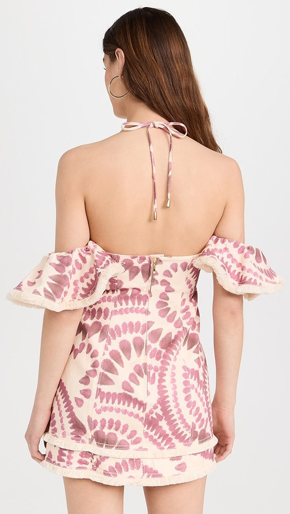 The Wolf Gang Estia Denim Mini Dress- Mandala