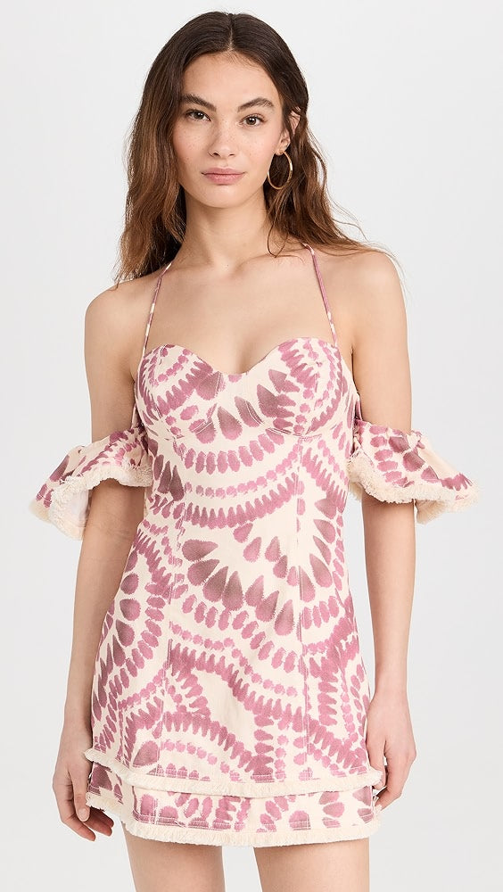 The Wolf Gang Estia Denim Mini Dress- Mandala