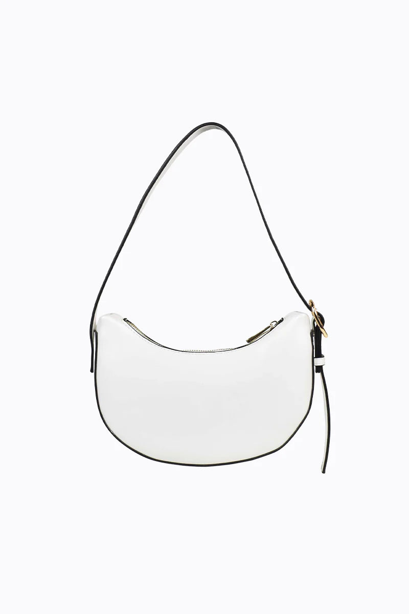 Peta + Jain Goldie Eyelet Shoulder Bag - White PU/Gold