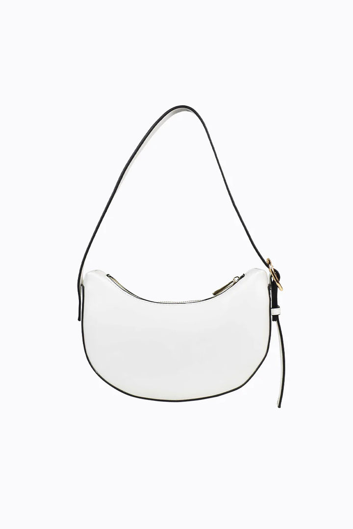 Peta + Jain Goldie Eyelet Shoulder Bag - White PU/Gold