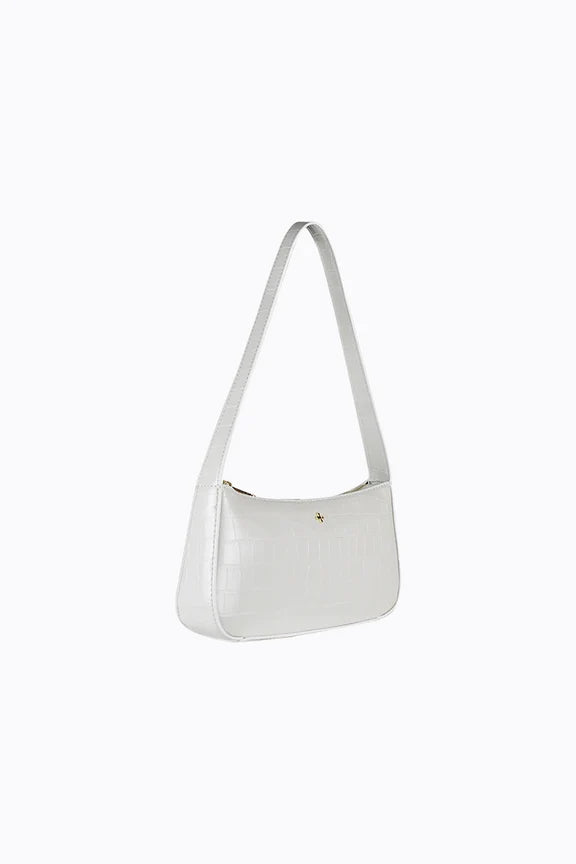 Peta + Jain Peltz Seamless Shoulder Bag - White Croc Gold