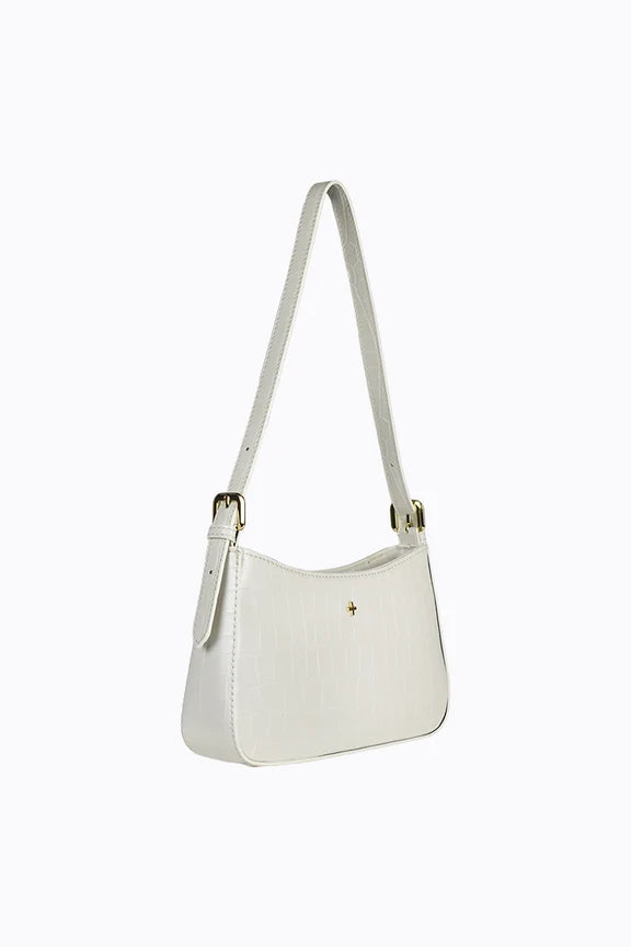 Peta + Jain Lilu Shoulder Bag - White Croc/Gold