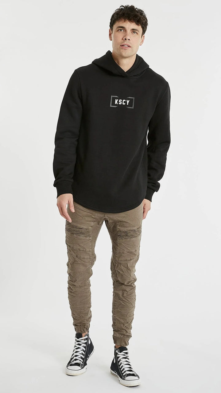 Kiss Chacey Workshop Hooded Dual Curved Sweater - Jet Black