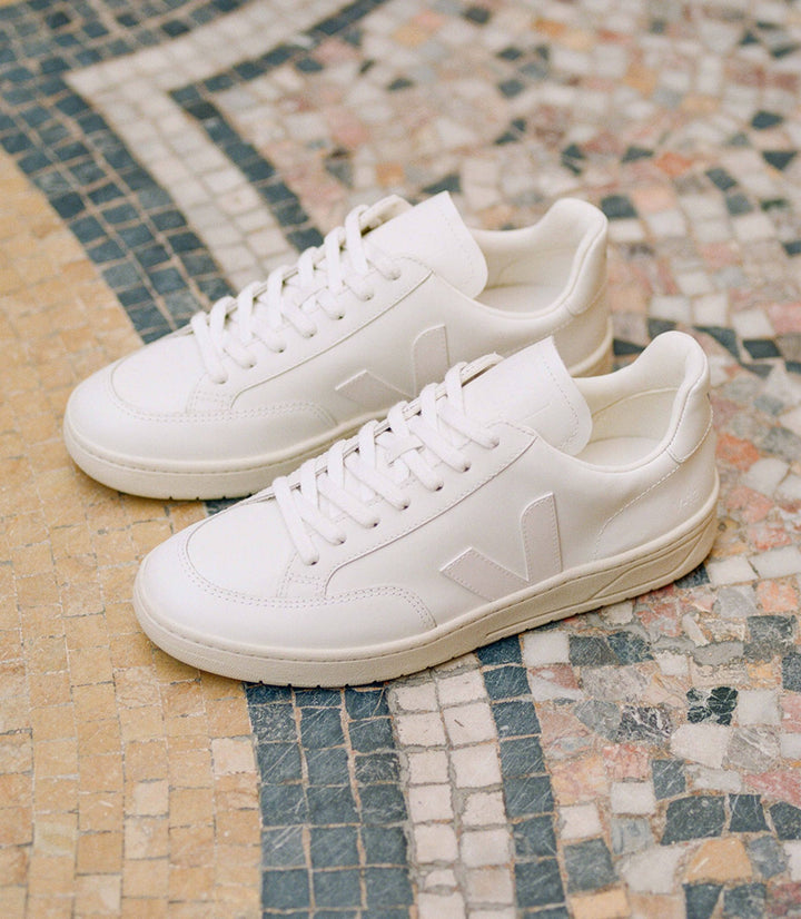 Veja V-12 Leather Sneaker - Extra White