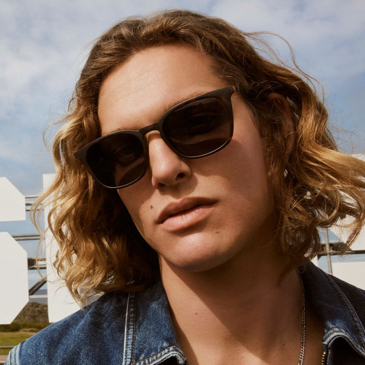 Le Specs Huzzah Sunglasses - Matte Tort Polarised