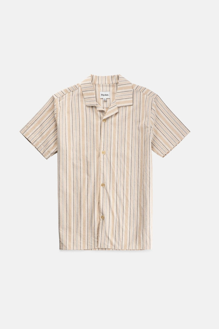Vacation Stripe Short Sleeve Shirt - Natural