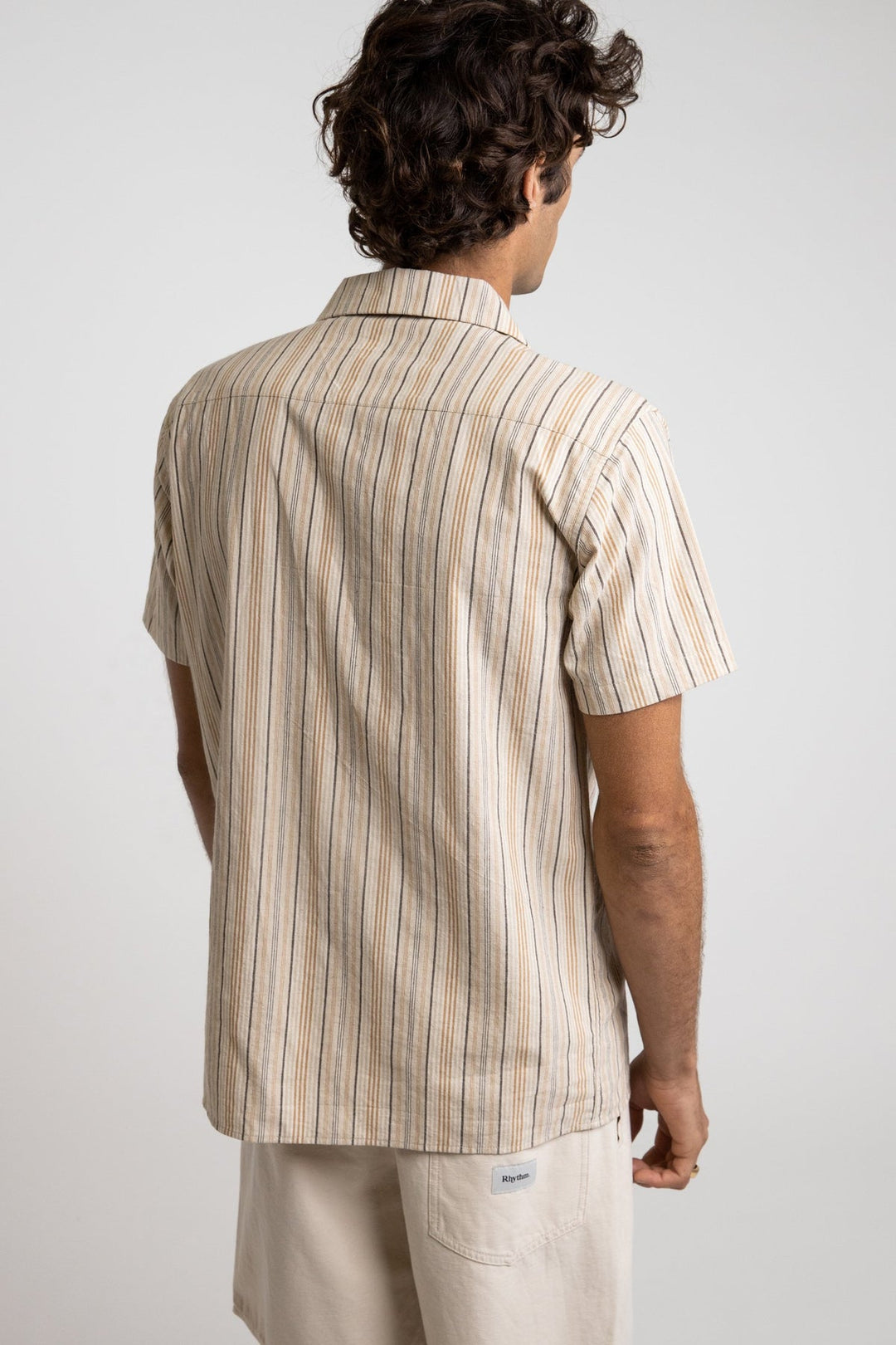 Vacation Stripe Short Sleeve Shirt - Natural