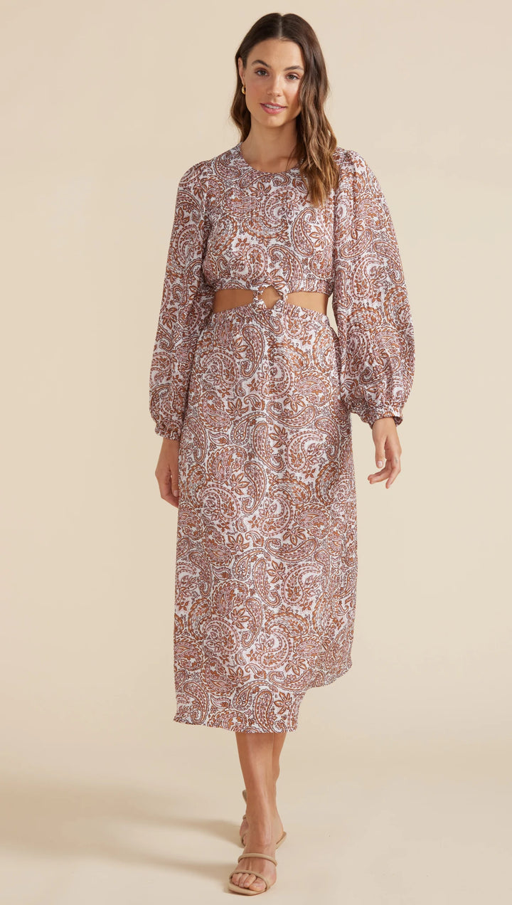 Jedda Cutout Midi Dress - Paisley