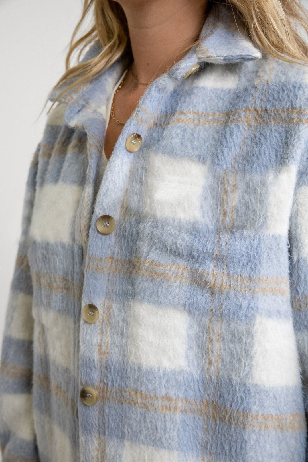 Oversized Shacket - Sky