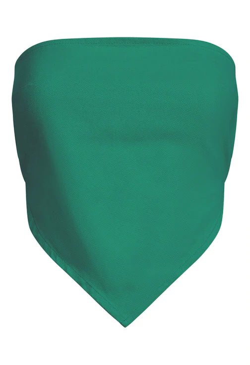 Pammy Denim Top - Forest Green