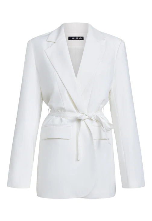 Olympia Blazer Dress - White