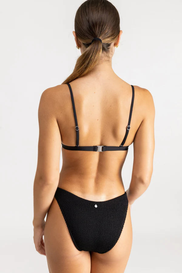 Wave Break Bralette Top - Black