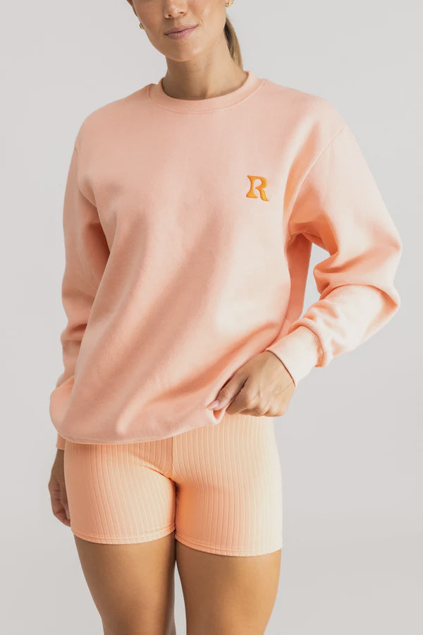 Essential Rhythm Crew Fleece - Washed Peach