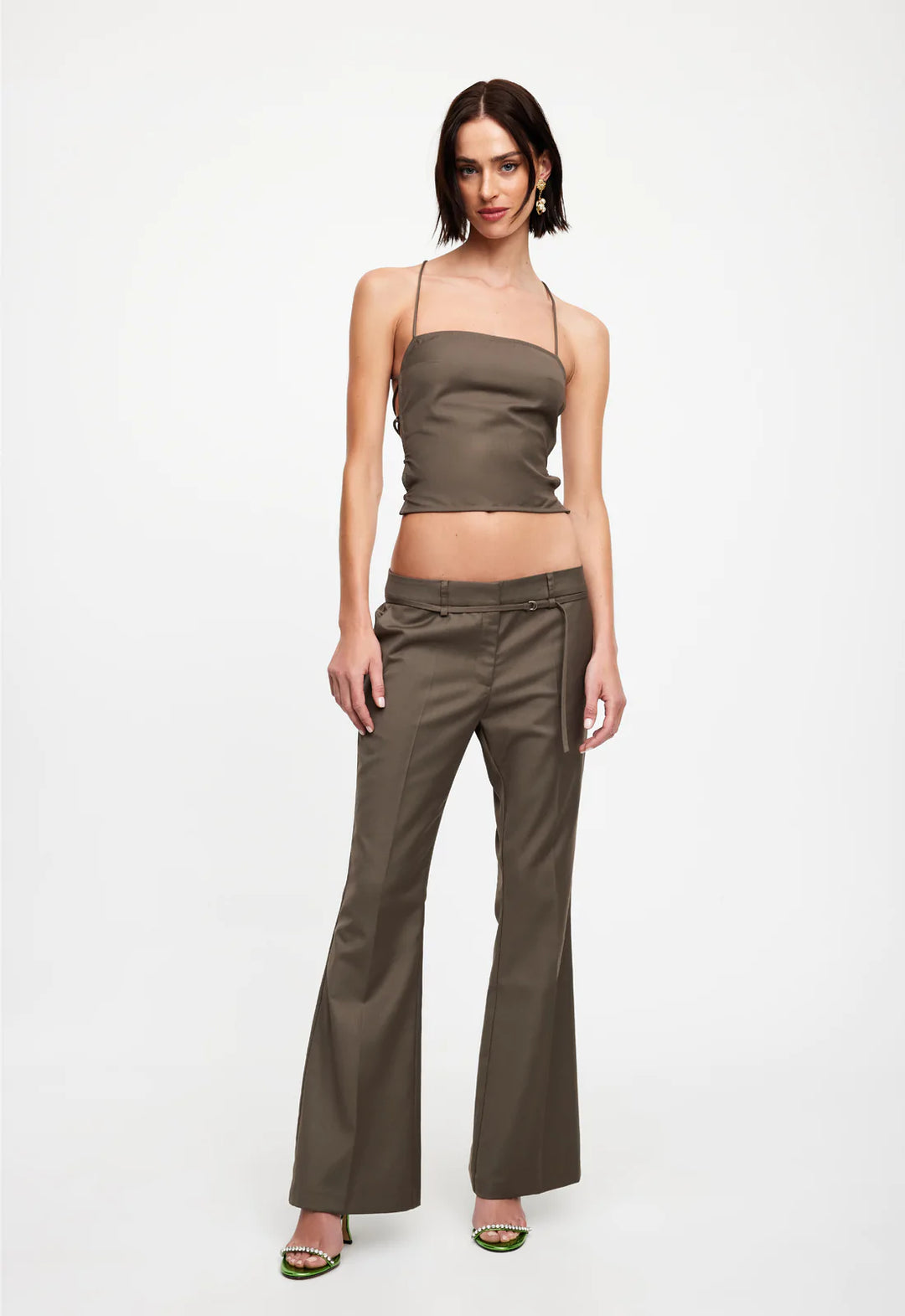 Avaris Tie Top - Khaki