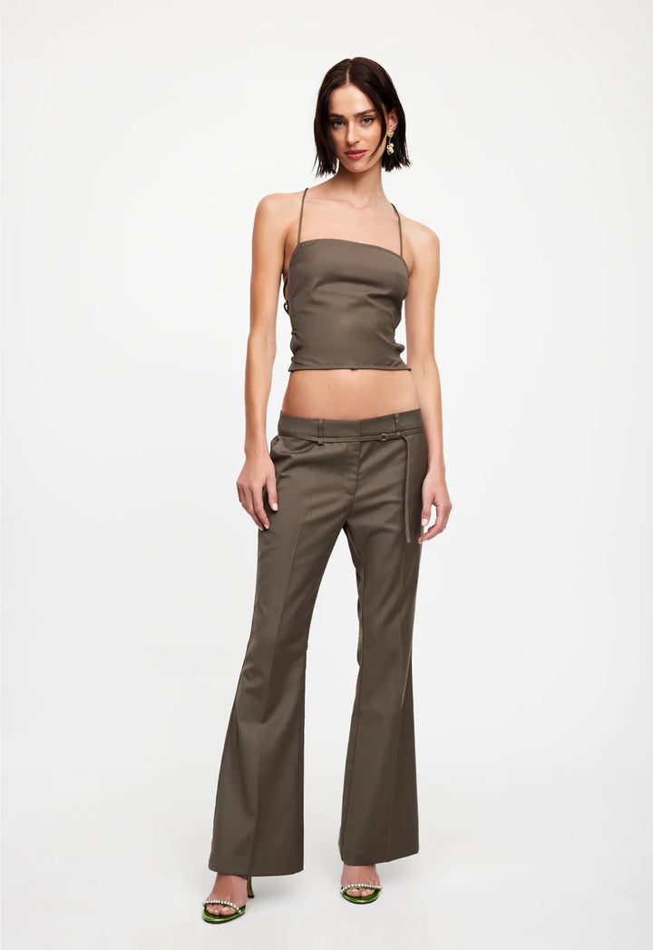 Avaris Tie Top - Khaki