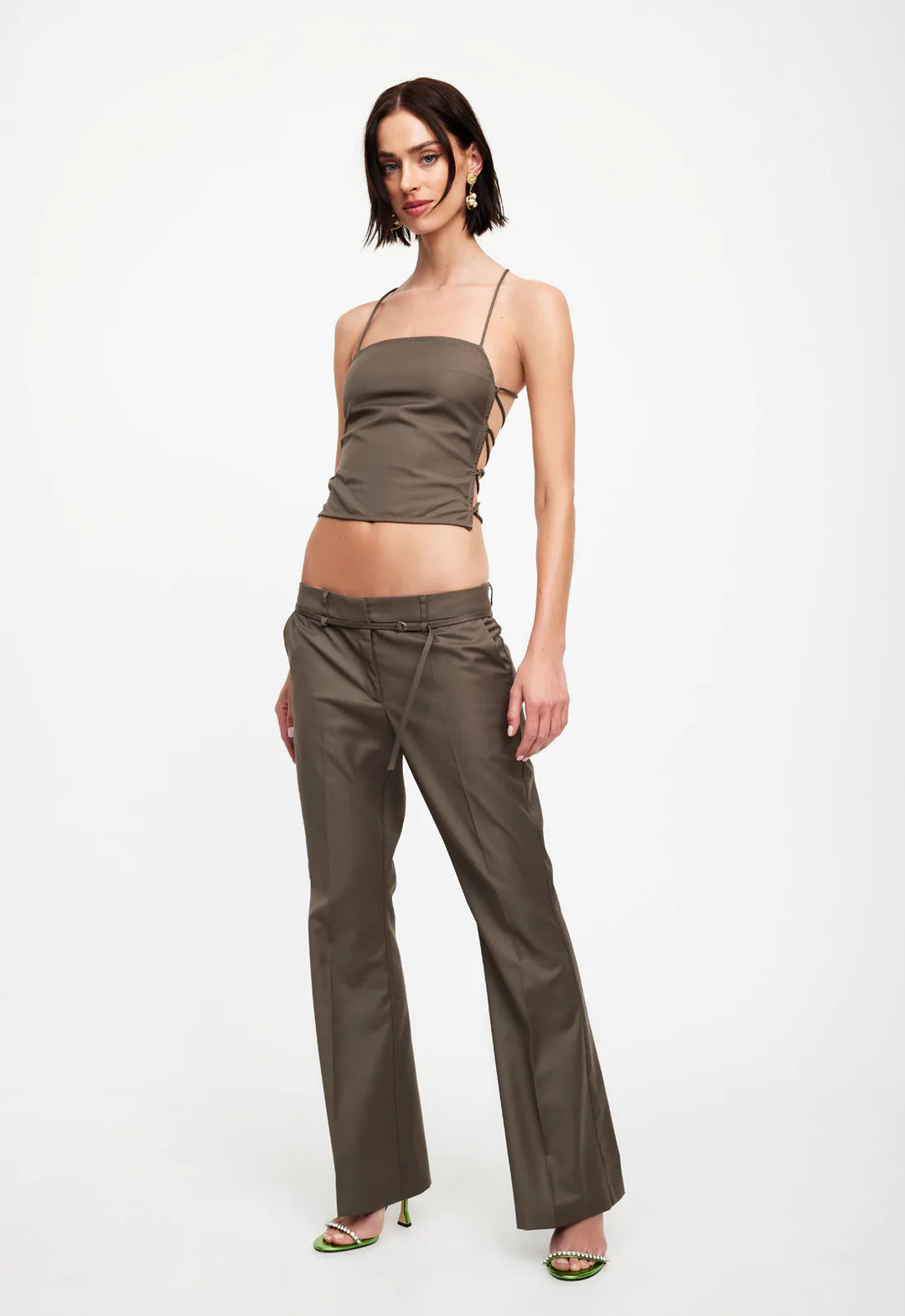 Avaris Tie Top - Khaki