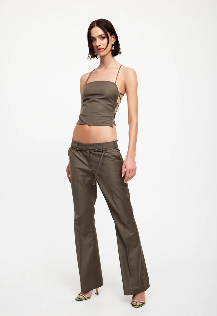 Avaris Tie Top - Khaki
