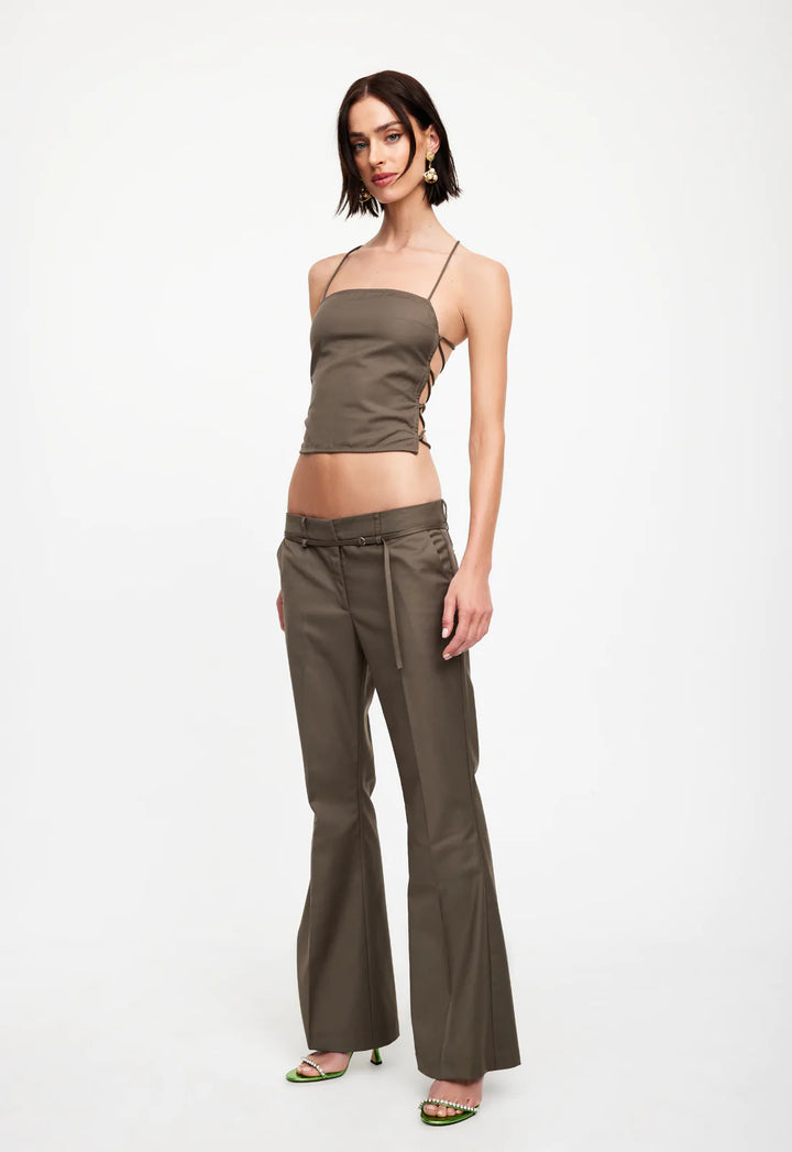 Avaris Tie Top - Khaki