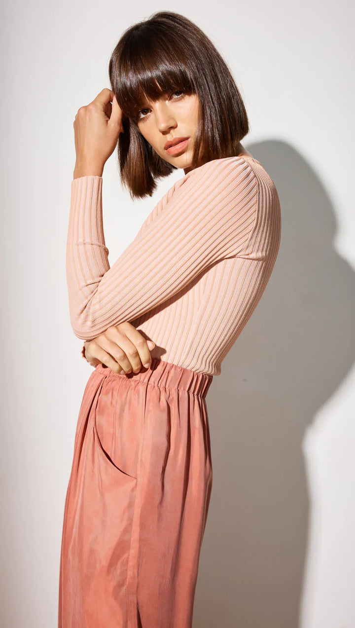 Elena Wide Leg Pant - Terracotta