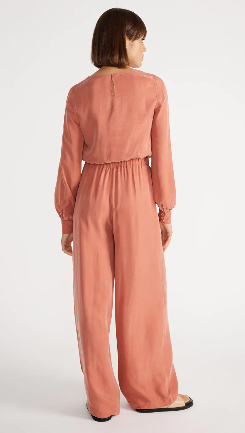 Elena Wide Leg Pant - Terracotta