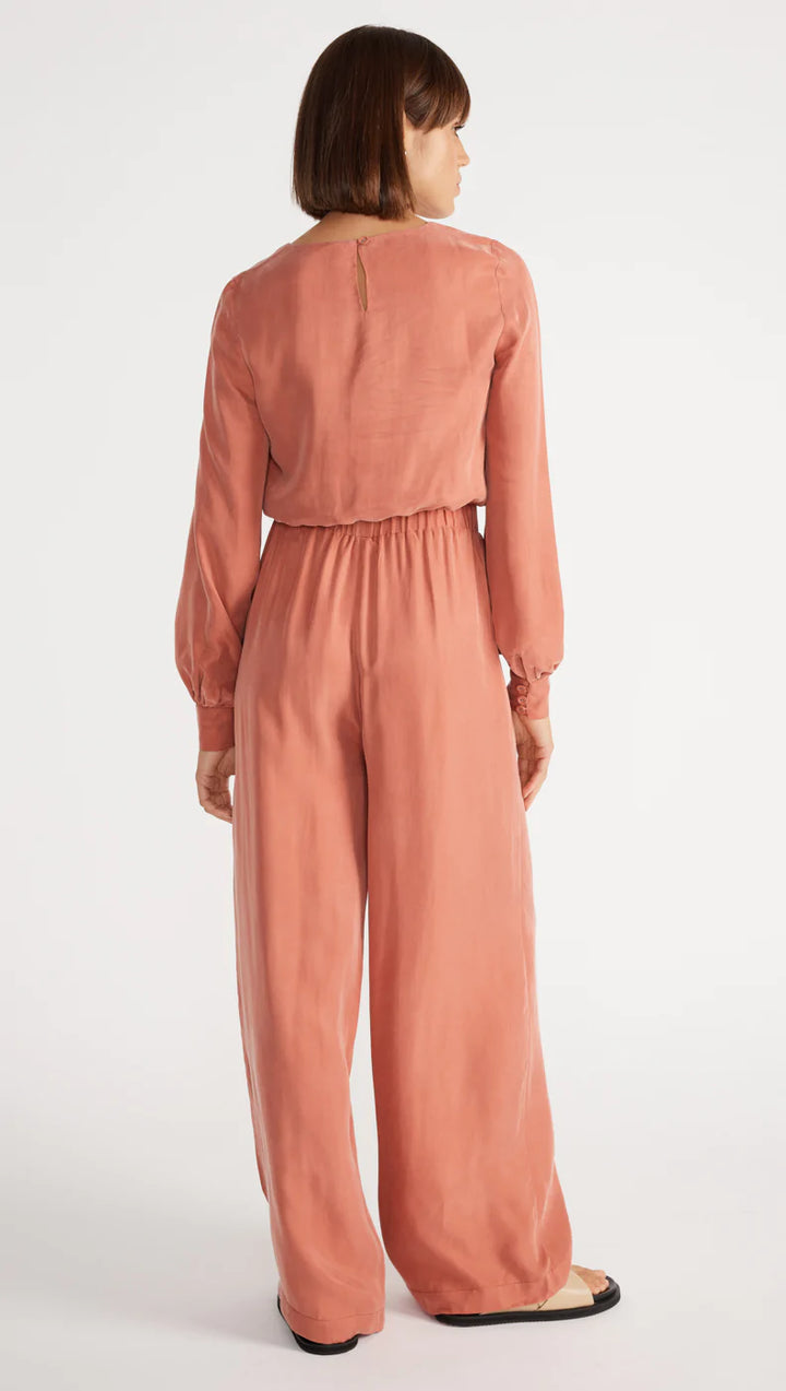 Elena Wide Leg Pant - Terracotta
