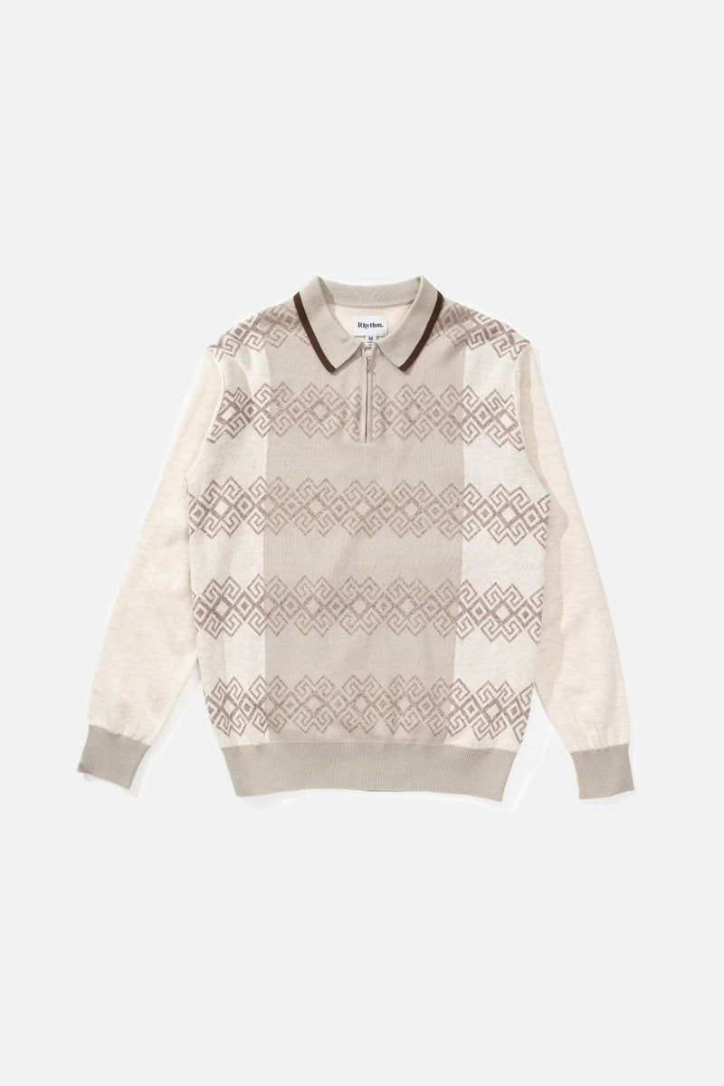 Knit L/S Polo- Natural