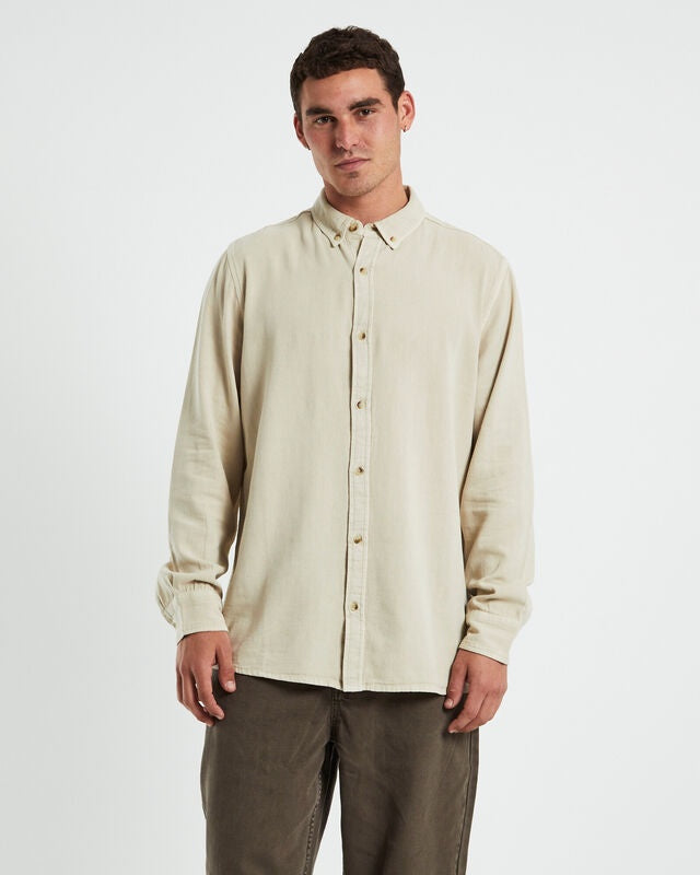 Rolla's Men At Work Oxford Shirt - Stone