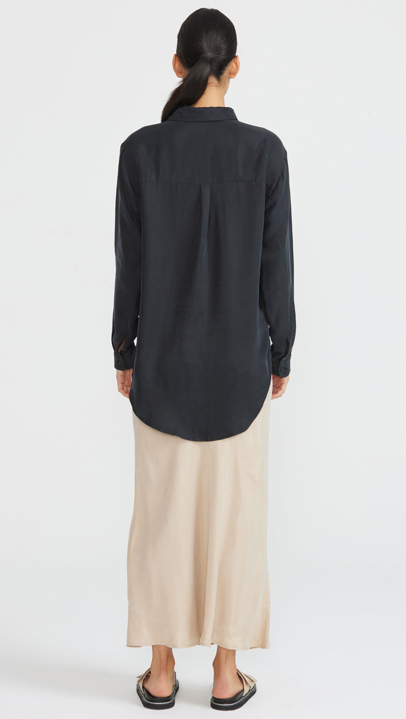 Studio Cupro Shirt - Black