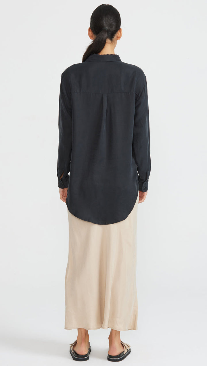 Studio Cupro Shirt - Black