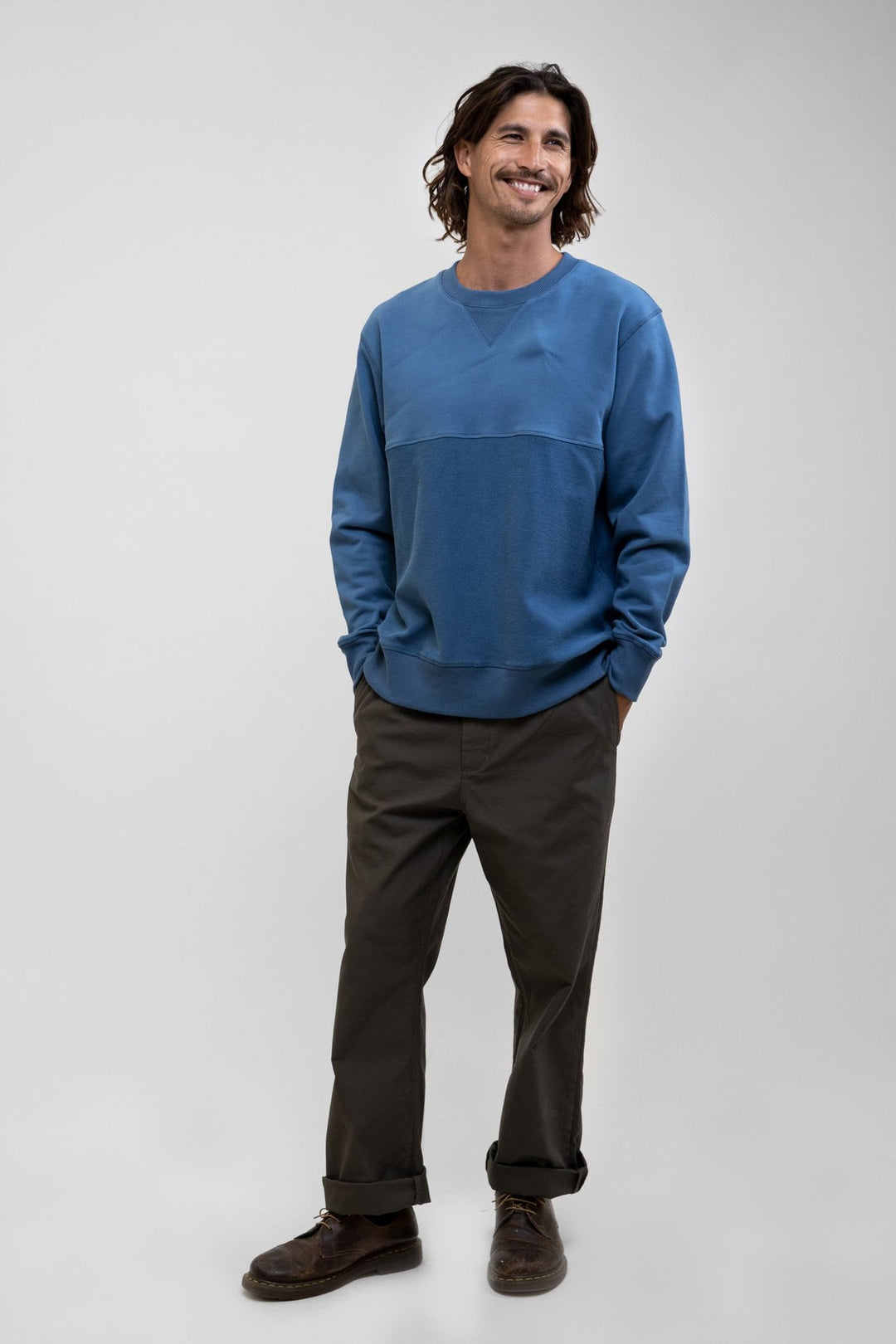 Terry Block Crew - Slate