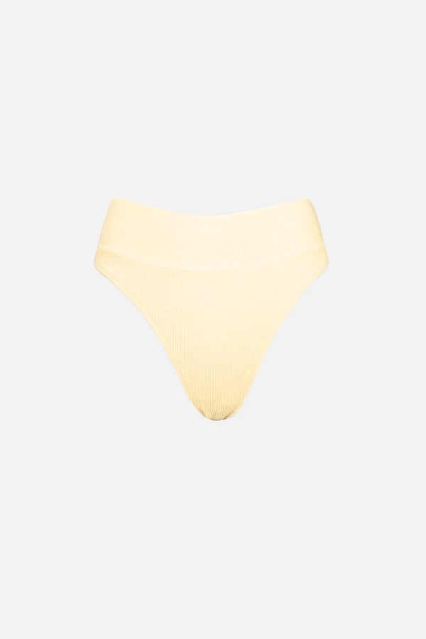 Isla Rib Hi Hip Banded Pant - Butter Yellow