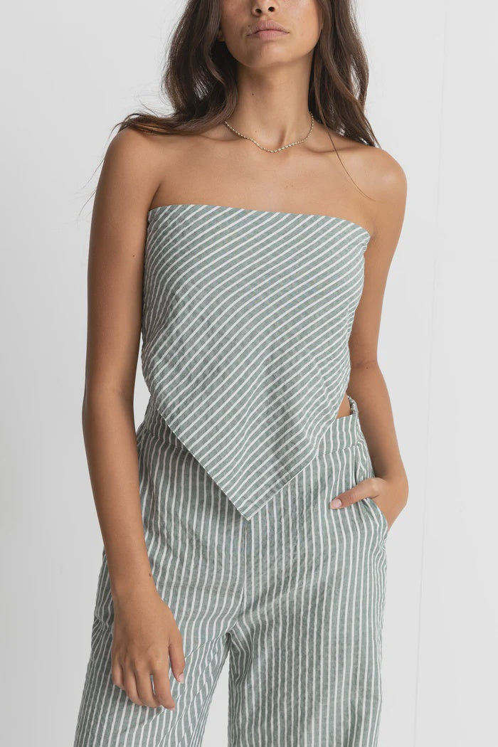 Rhythm Stevie Stripe Scarf Top - Green