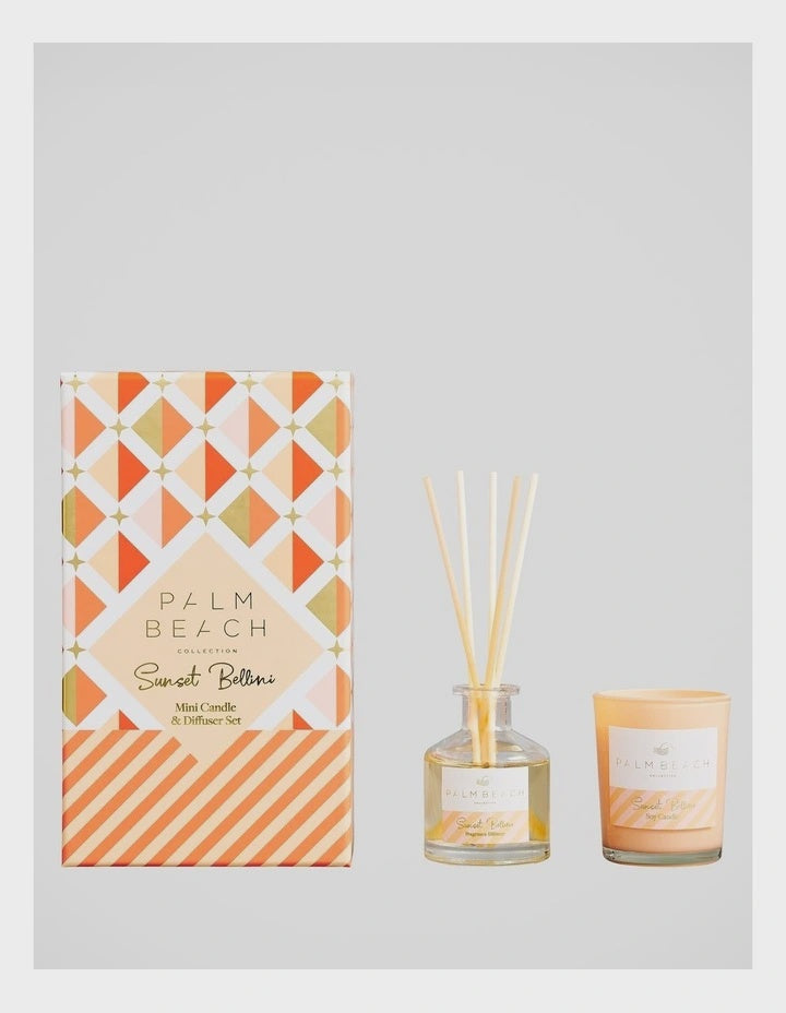 Palm Beach Mini Candle & Diffuser Pack - Sunset Bellini